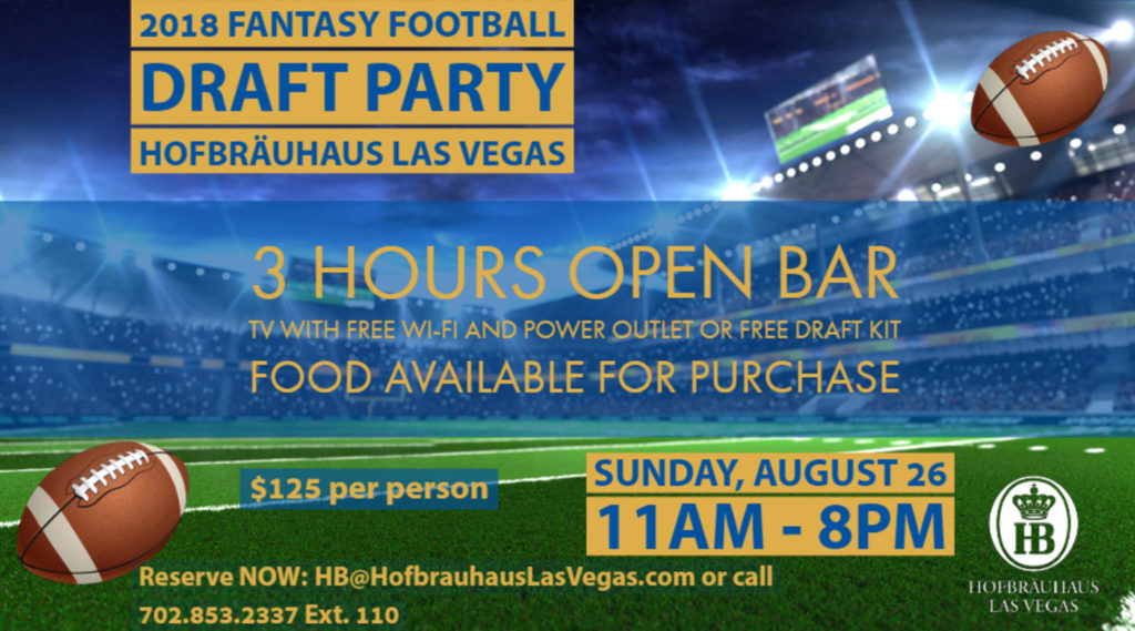 FANTASY FOOTBALL DRAFT PARTY 2018 Hofbräuhaus Las Vegas